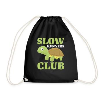 Slow Runners Club 19 - Turnbeutel - Schwarz - Vorne