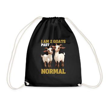 I Am 2 Goats Past Normal 2 - Turnbeutel - Schwarz - Vorne