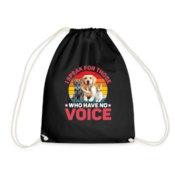 I Speak For Those Who Have No Voice - Turnbeutel - Schwarz - Vorne
