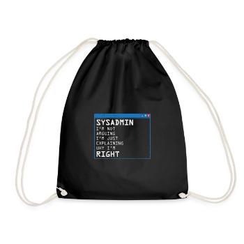 Administrateur système Administrateur programmeur informatique - Sac de sport léger - noir - Devant