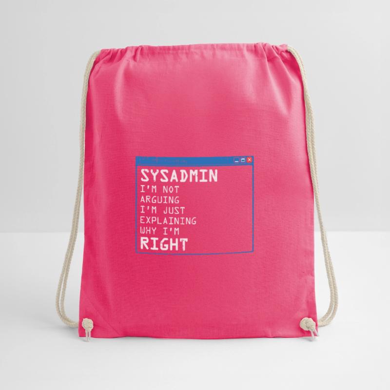 System Admin Administrator computer programmer Drawstring Bag