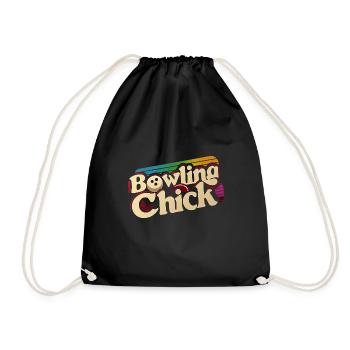 Bowling Chick 18 - Turnbeutel - Schwarz - Vorne