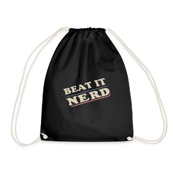 Beat it Nerd 18 - Turnbeutel - Schwarz - Vorne