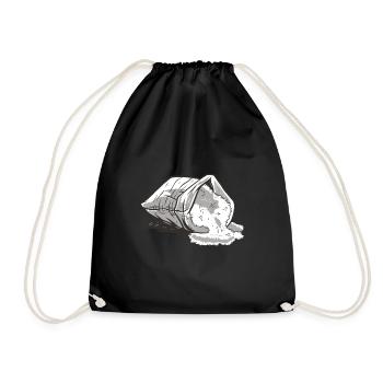Fallen sack of rice in China - Drawstring Bag - black - Front
