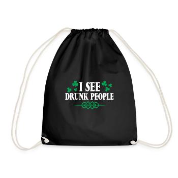 I See Drunk People 4 - Drawstring Bag - black - Front