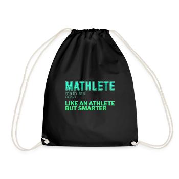 Mathlete Like An Athlete But Smarter 2 - Turnbeutel - Schwarz - Vorne
