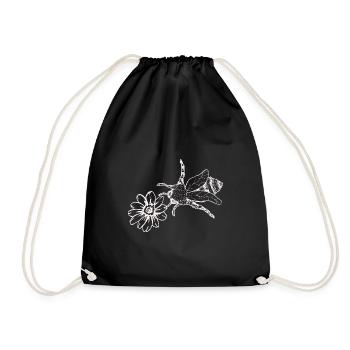 Bee Wasp Bumblebee Beekeeper Nature Conservation Environment Organic - Drawstring Bag - black - Front
