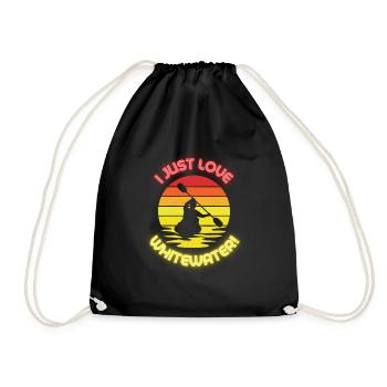 I just love WHITEWATER - Drawstring Bag - black - Front