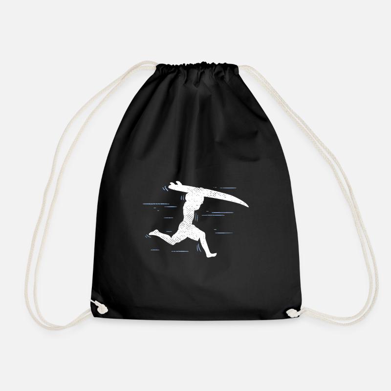 Surfeur surfeur boarder course à pied - Sac de sport léger - noir