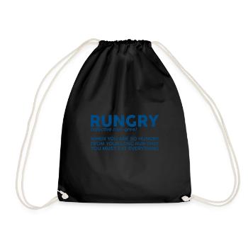 Rungry, Defninition Description 3 - Drawstring Bag - black - Front