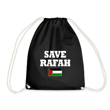 Save rafah - Turnbeutel - Schwarz - Vorne