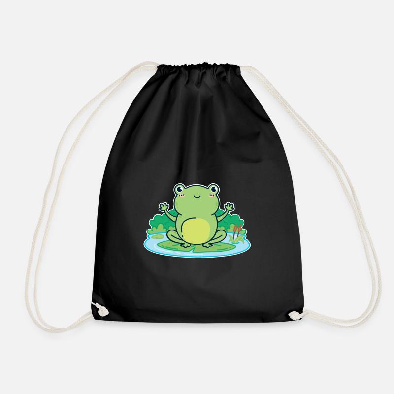 Frosch Froschteich - Turnbeutel - Schwarz