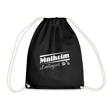 Mülheim - Lieblingsort mit Stadtnamen - Turnbeutel - Schwarz - Vorne