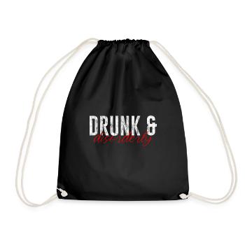 Drunk And Disorderly 3 - Drawstring Bag - black - Front