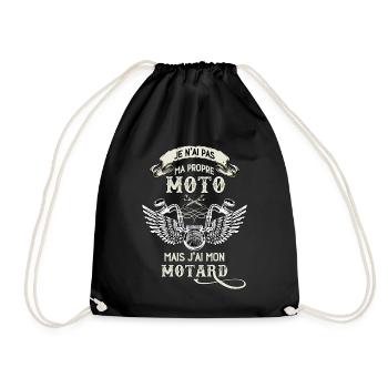 J'ai Mon Motard Cadeau Femme Moto - Sac de sport léger - noir - Devant