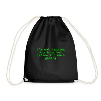 Ne rien nier mais définir trop de jeu 2 - Sac de sport léger - noir - Devant