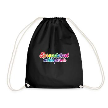 Spreadsheet Whisperer - Drawstring Bag - black - Front