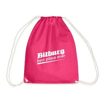 Bitburg - Stadt best place ever - Turnbeutel - Fuchsia - Vorne