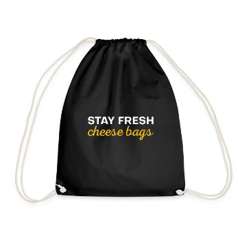 Stay Fresh Cheese Bags 15 - Drawstring Bag - black - Front