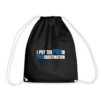 Je mets le pro dans la procrastination 15 - Sac de sport léger - noir - Devant