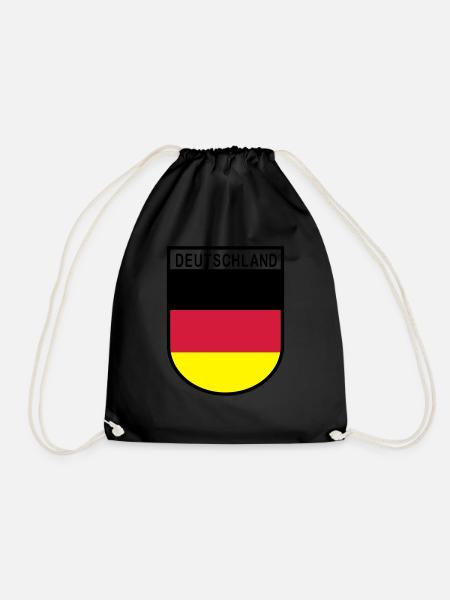 Germany coat of arms 2 - Drawstring Bag - black