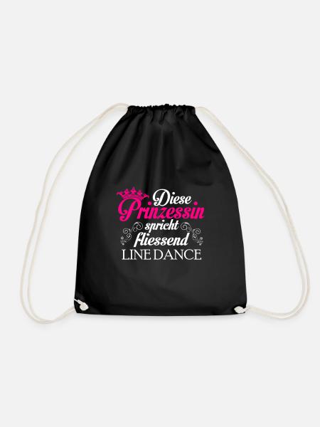 Line Dance - Prinzessin - Turnbeutel - Schwarz