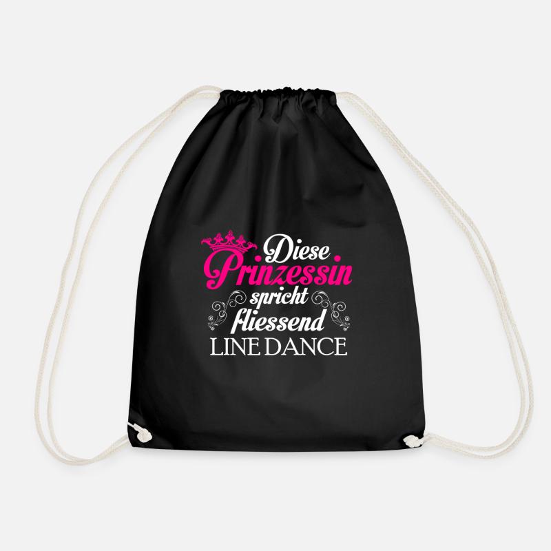 Line Dance - Prinzessin - Turnbeutel - Schwarz