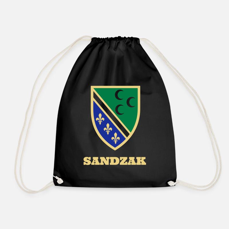 wappen_sandzak - Turnbeutel - Schwarz