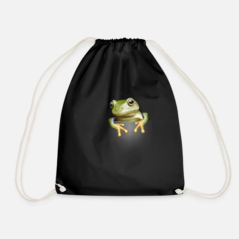 POCKET FROG - Drawstring Bag - black