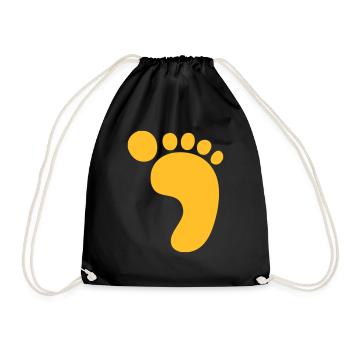 Big Footprint! - Drawstring Bag - black - Front