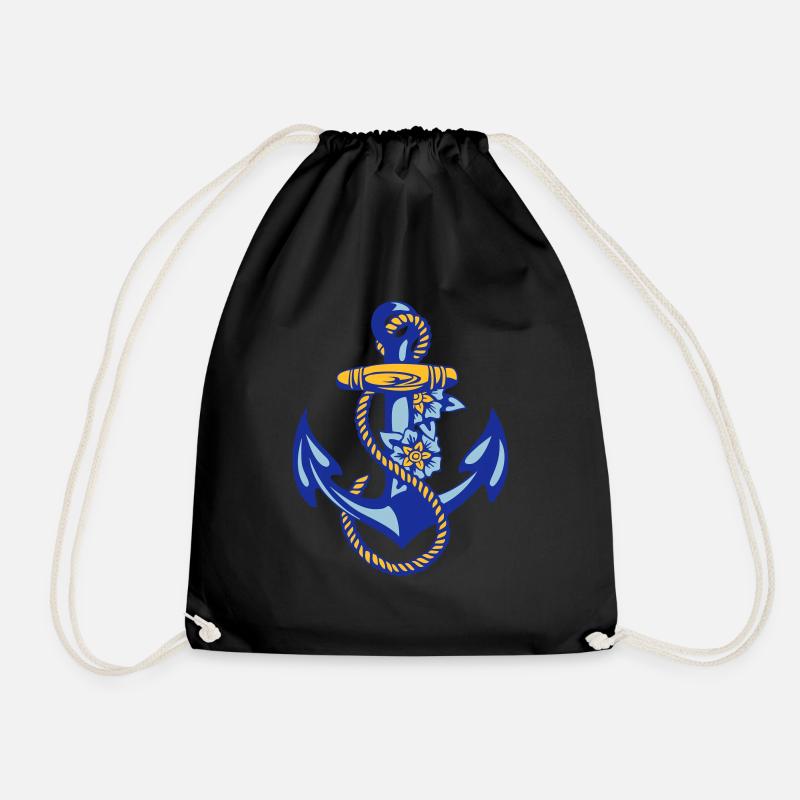 sailor*anchor - Turnbeutel - Schwarz