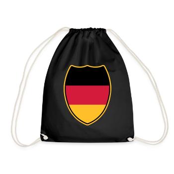 Wappen_von_Deutschland-3c - Turnbeutel - Schwarz - Vorne