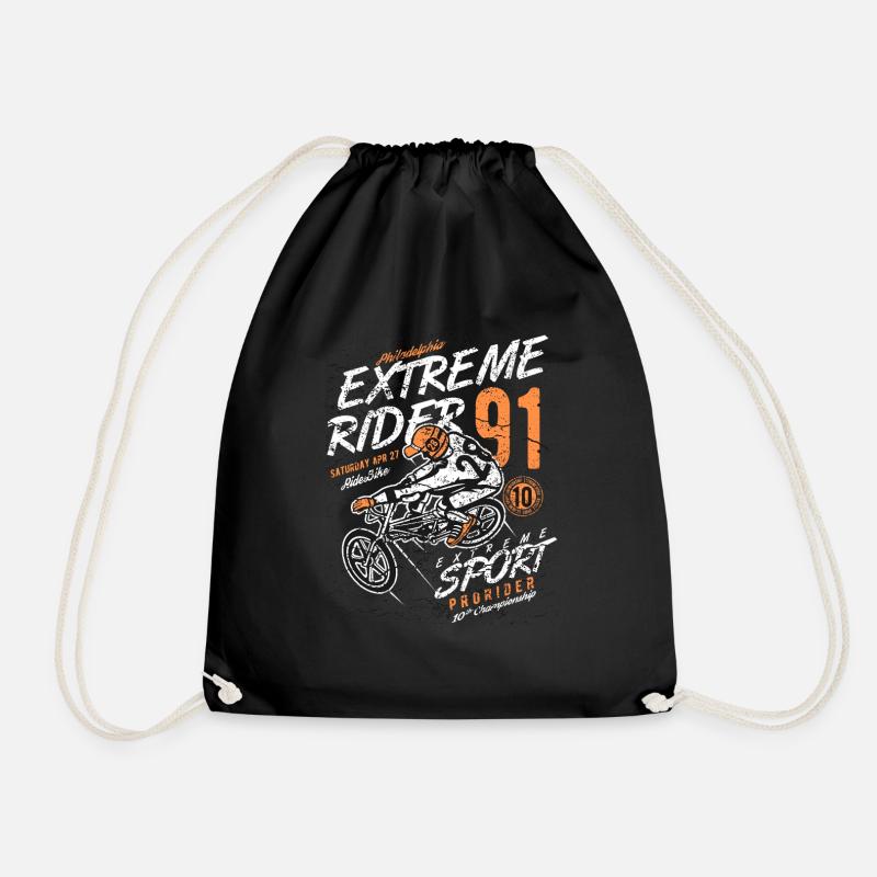 Extreme Rider - Drawstring Bag - black