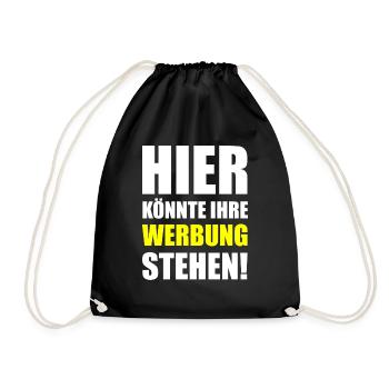 lustiger witziger Spruch Sprüche Geschenk - Turnbeutel - Schwarz - Vorne