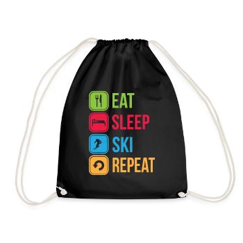 Manger sommeil Ski Répéter - Sac de sport léger - noir - Devant