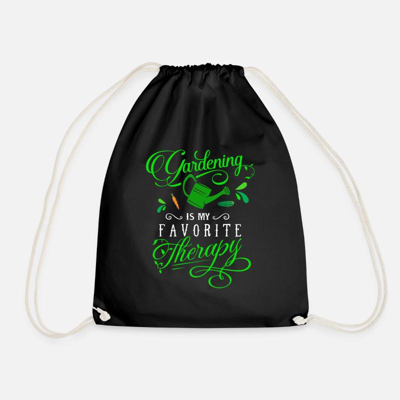 Gardening Therapy Gärtnerin Geschenk Kleingarten - Turnbeutel - Schwarz