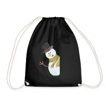 Ugly Bonhomme de neige noël neige - Sac de sport léger - noir - Devant