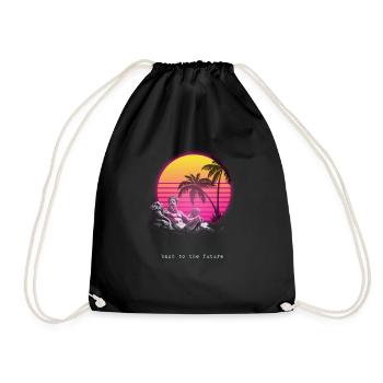 Back to the future - Drawstring Bag - black - Front