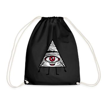 Comic Figure Eye - Drawstring Bag - black - Front