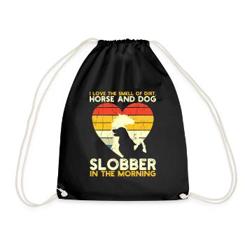 Idée cadeau Smell Dirt Horse et Dog Slobber - Sac de sport léger - noir - Devant