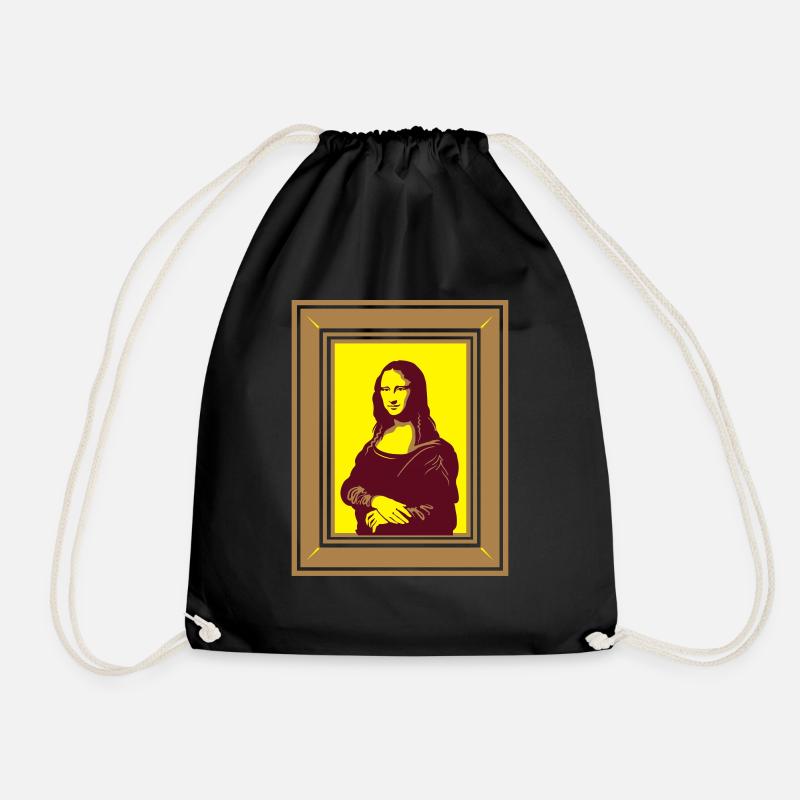 mona Lisa Pop Art - Turnbeutel - Schwarz