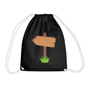 shield - Drawstring Bag - black - Front