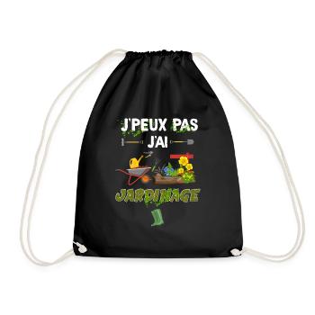 J'ai jardinage. Idée cadeau humour métier jardin - Sac de sport léger - noir - Devant