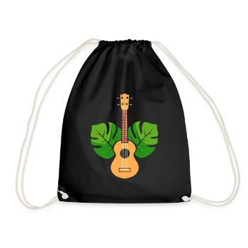 Plage et ukellele. Musiciens et randonneurs. Poison - Sac de sport léger - noir - Devant