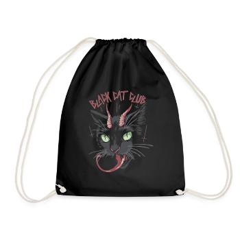 Black Cat Club - Schwarze Katze - Drawstring Bag - black - Front