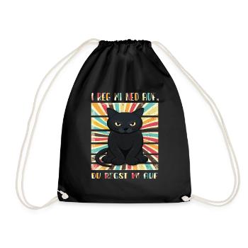 Je ne suis pas excité par les chats - Sac de sport léger - noir - Devant
