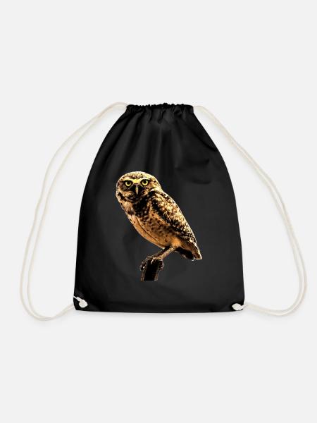 le hibou la chouette - Sac de sport léger - noir