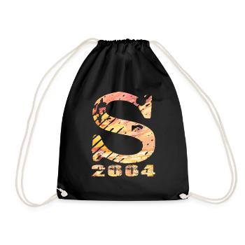 S 2004 Name Year of birth Gift - Drawstring Bag - black - Front