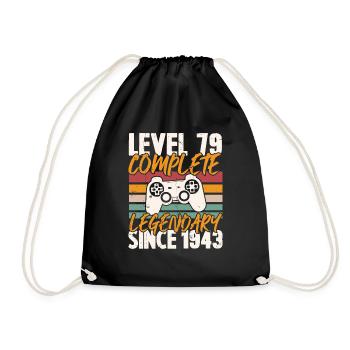 Niveau 79 Complet Vintage Anniversaire 79 Ans - Sac de sport léger - noir - Devant