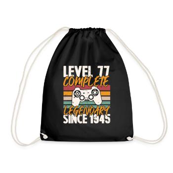 Niveau 77 Complet Vintage Anniversaire 77 Ans - Sac de sport léger - noir - Devant